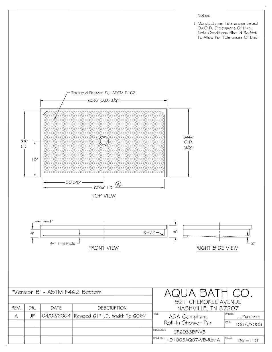 Aqua Bath CP6033BF User Manual | Page 3 / 7