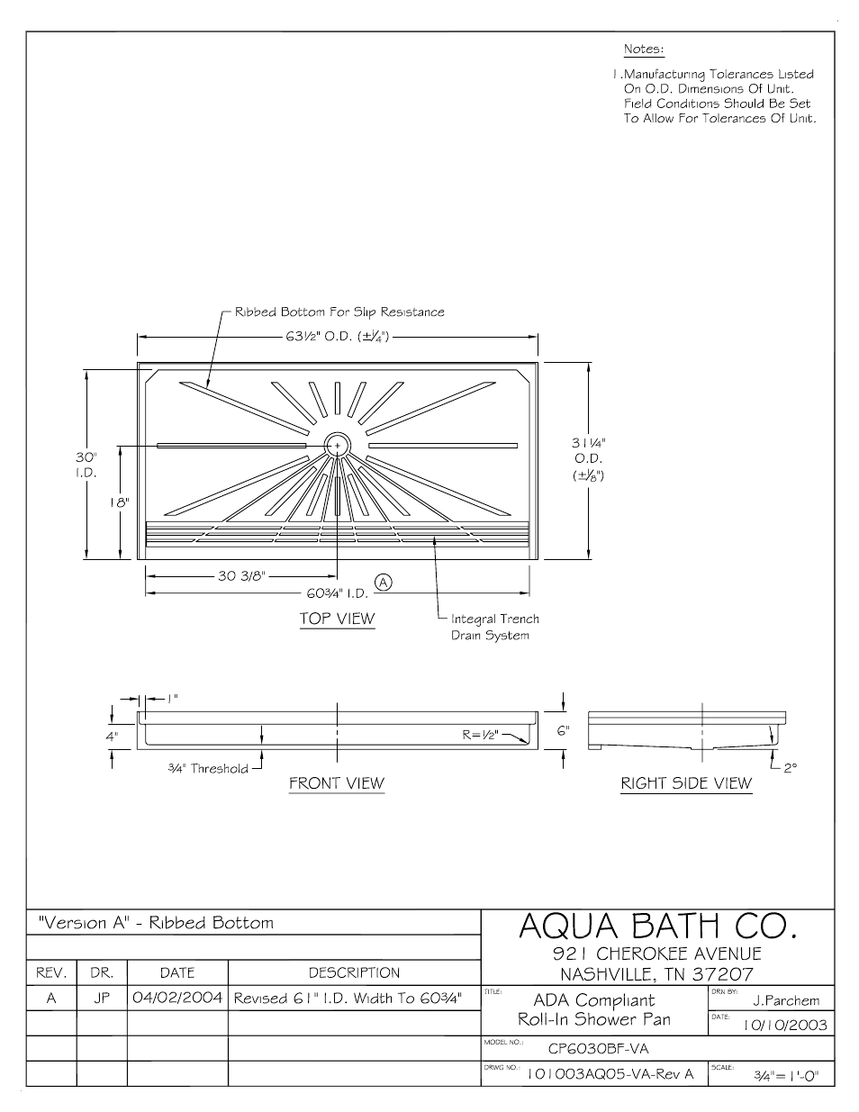 Aqua Bath CP6030BF User Manual | Page 2 / 7