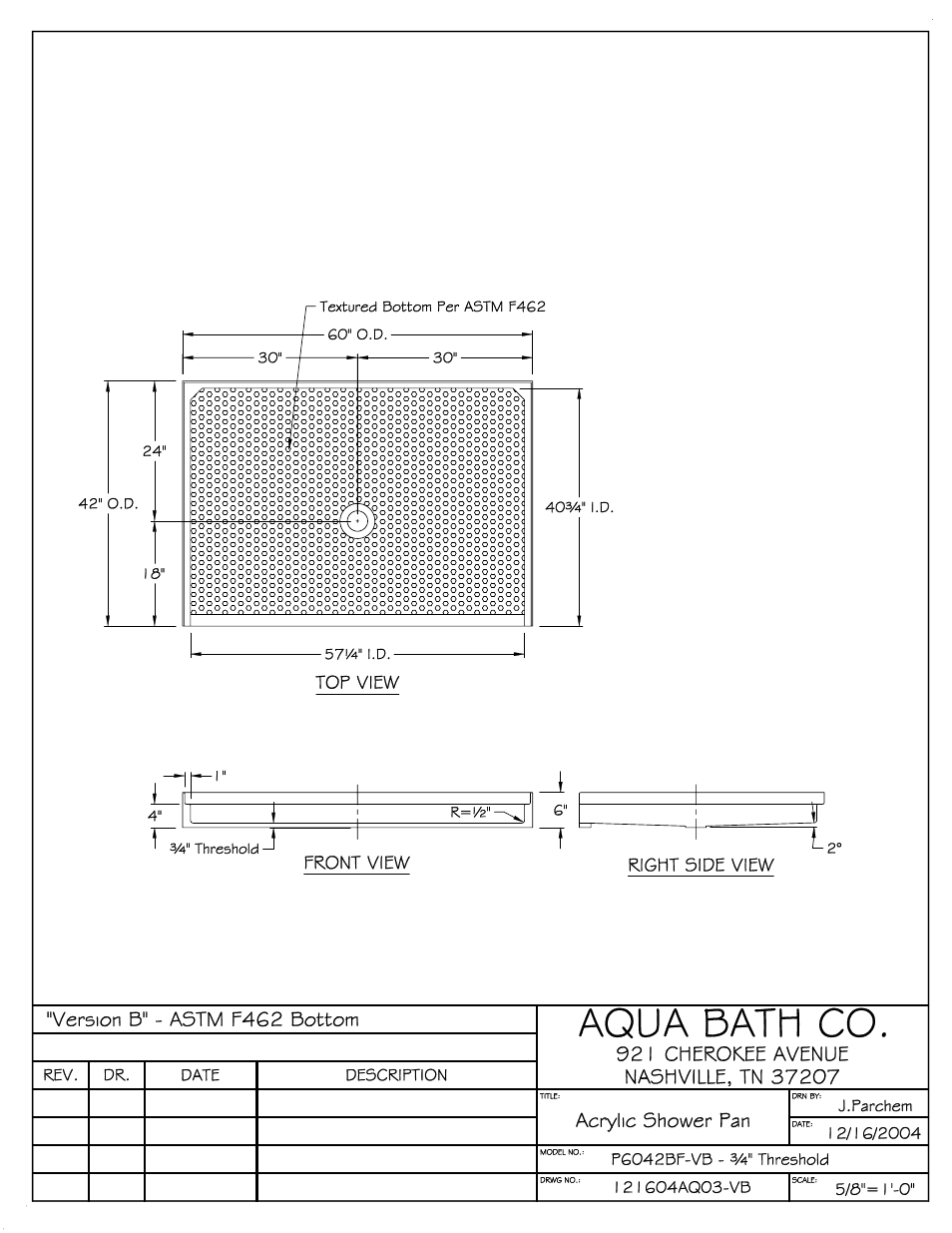 Aqua Bath P6042BF- Threshold User Manual | Page 3 / 3