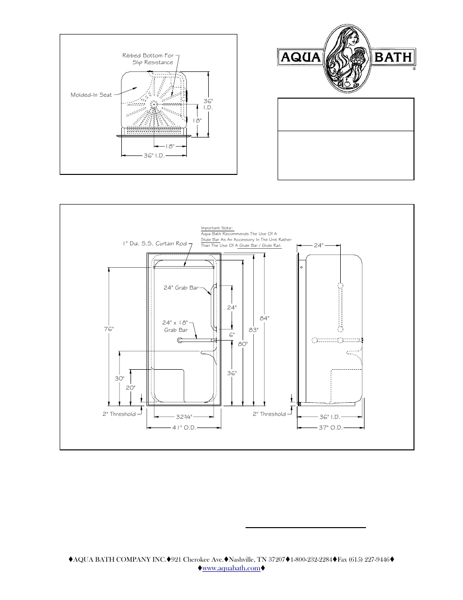 Aqua Bath IS4136BF 2 User Manual | 2 pages