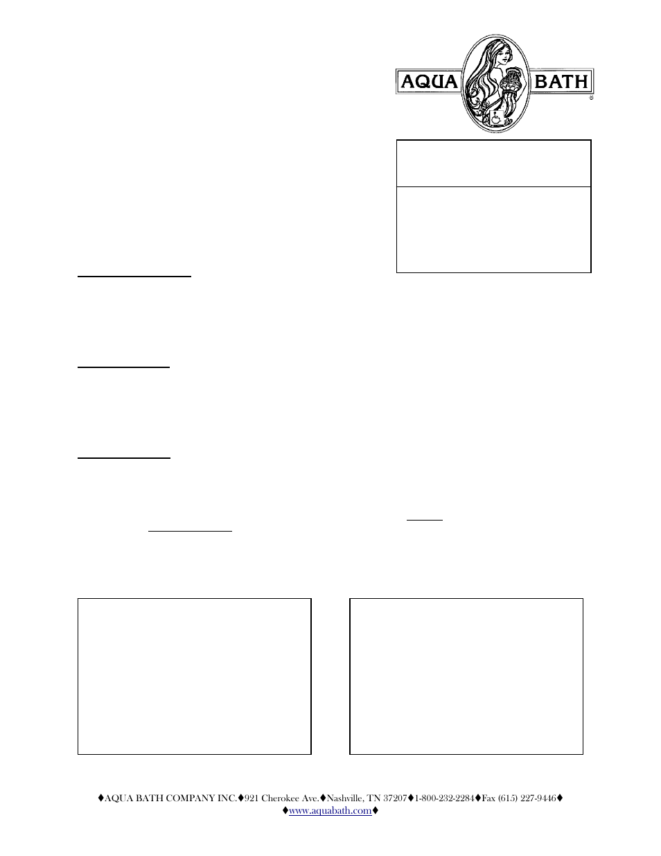 Acrylic shower stall | Aqua Bath IS4136BF 2 User Manual | Page 2 / 2