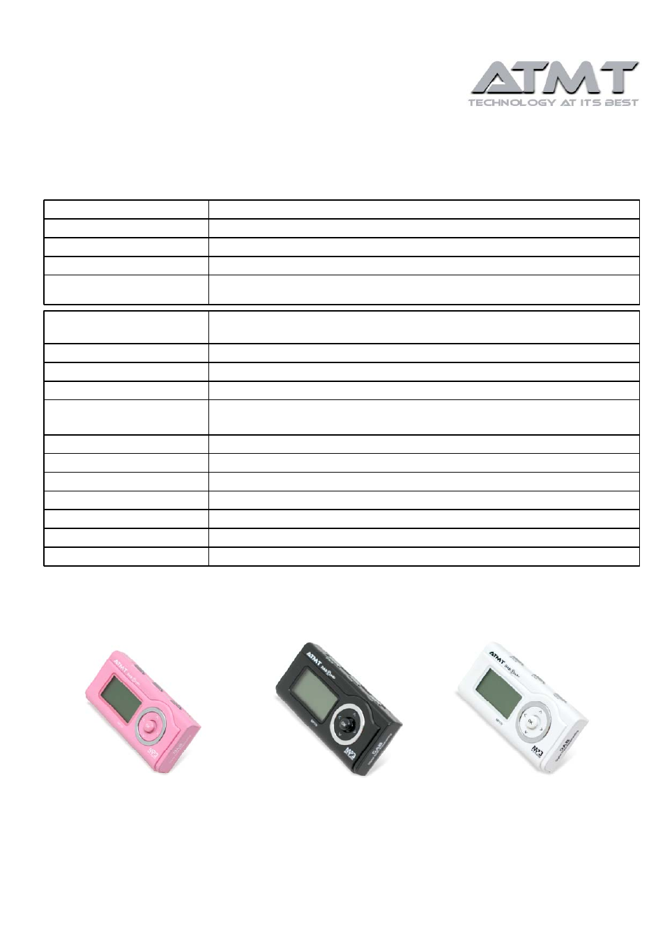 Technical data | ATMT DAB MP3 MP170 User Manual | Page 2 / 2