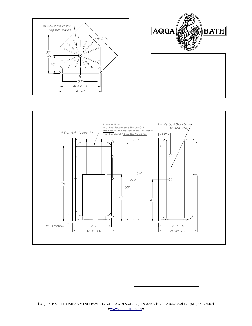 Aqua Bath IS3639SH User Manual | 2 pages