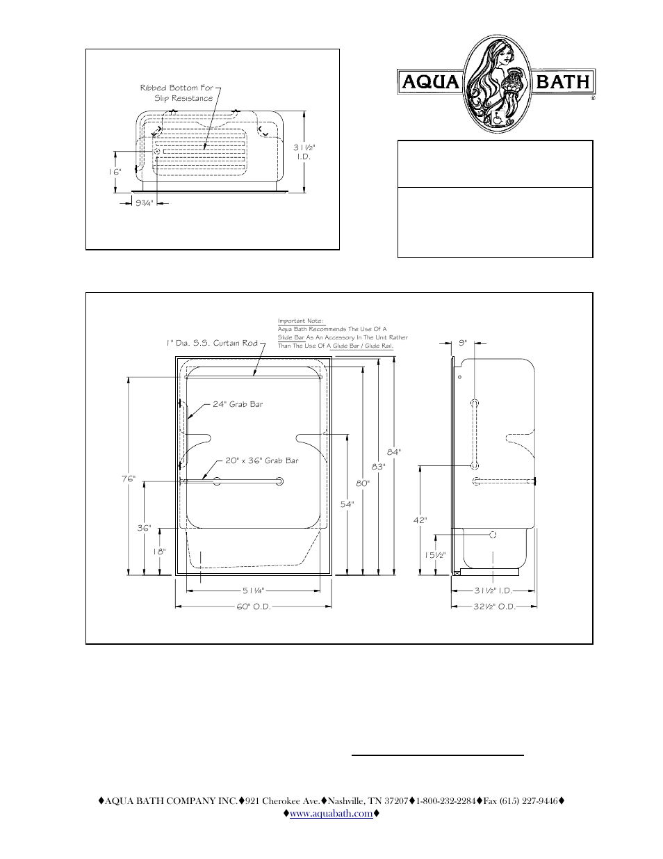 Aqua Bath IS6032TS User Manual | 2 pages