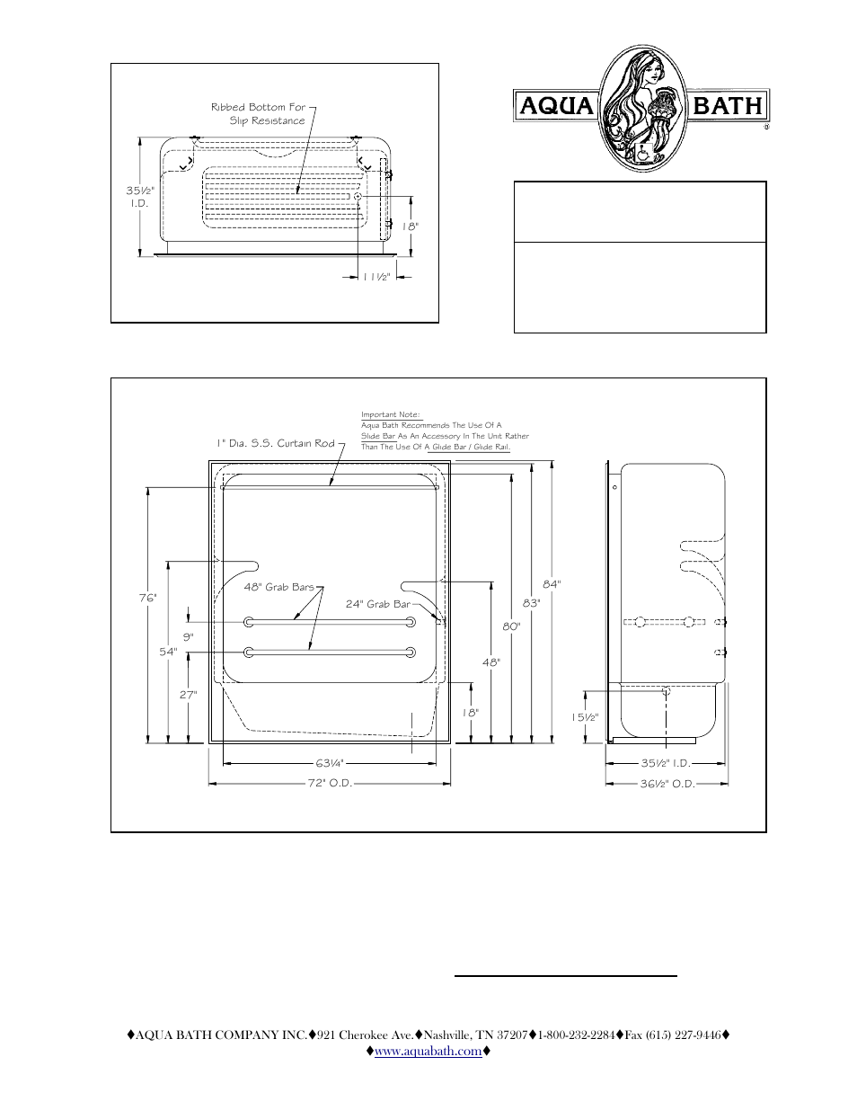 Aqua Bath IS7236TS User Manual | 2 pages