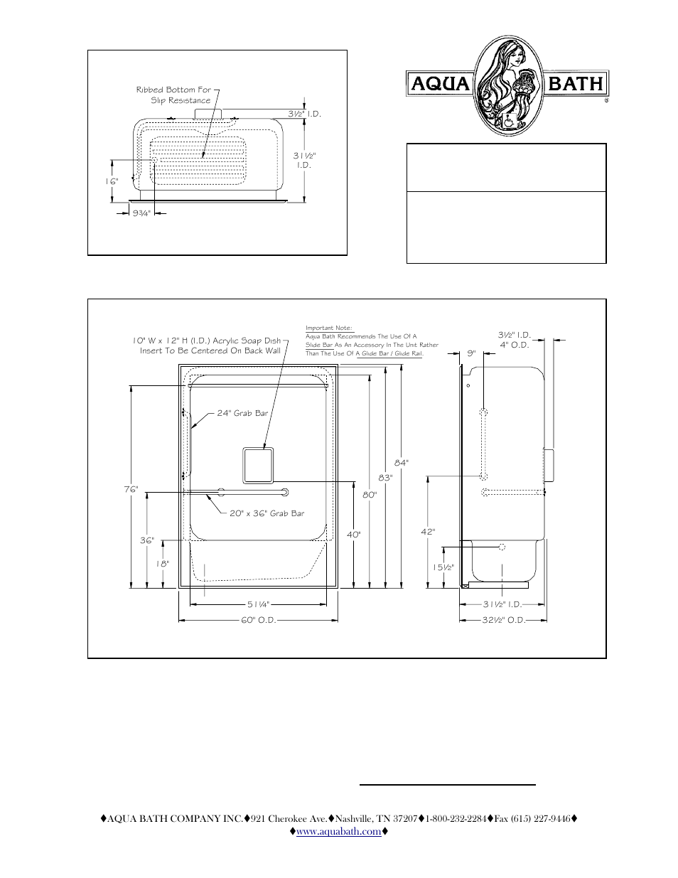 Aqua Bath IS6032TS-RS User Manual | 2 pages