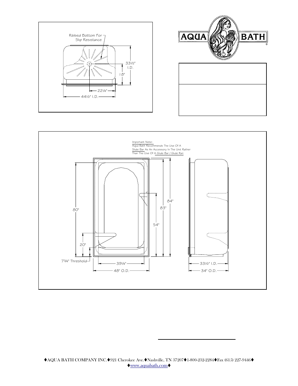 Aqua Bath AB4834SH User Manual | 2 pages