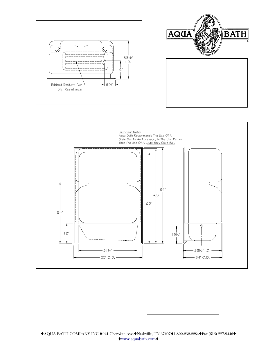 Aqua Bath AB6032-34TS User Manual | 2 pages