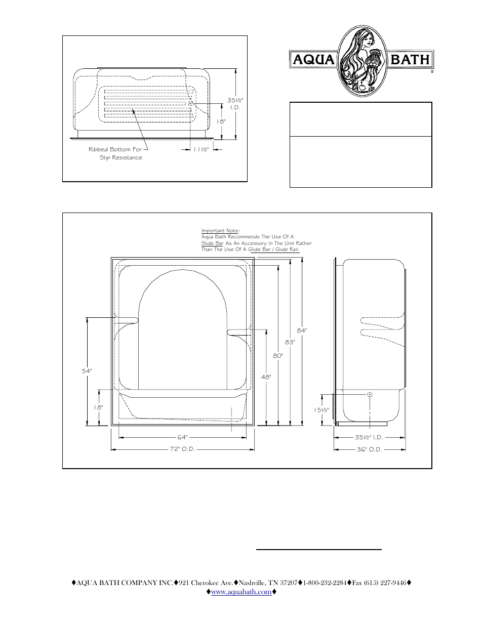 Aqua Bath AB7236TS User Manual | 2 pages