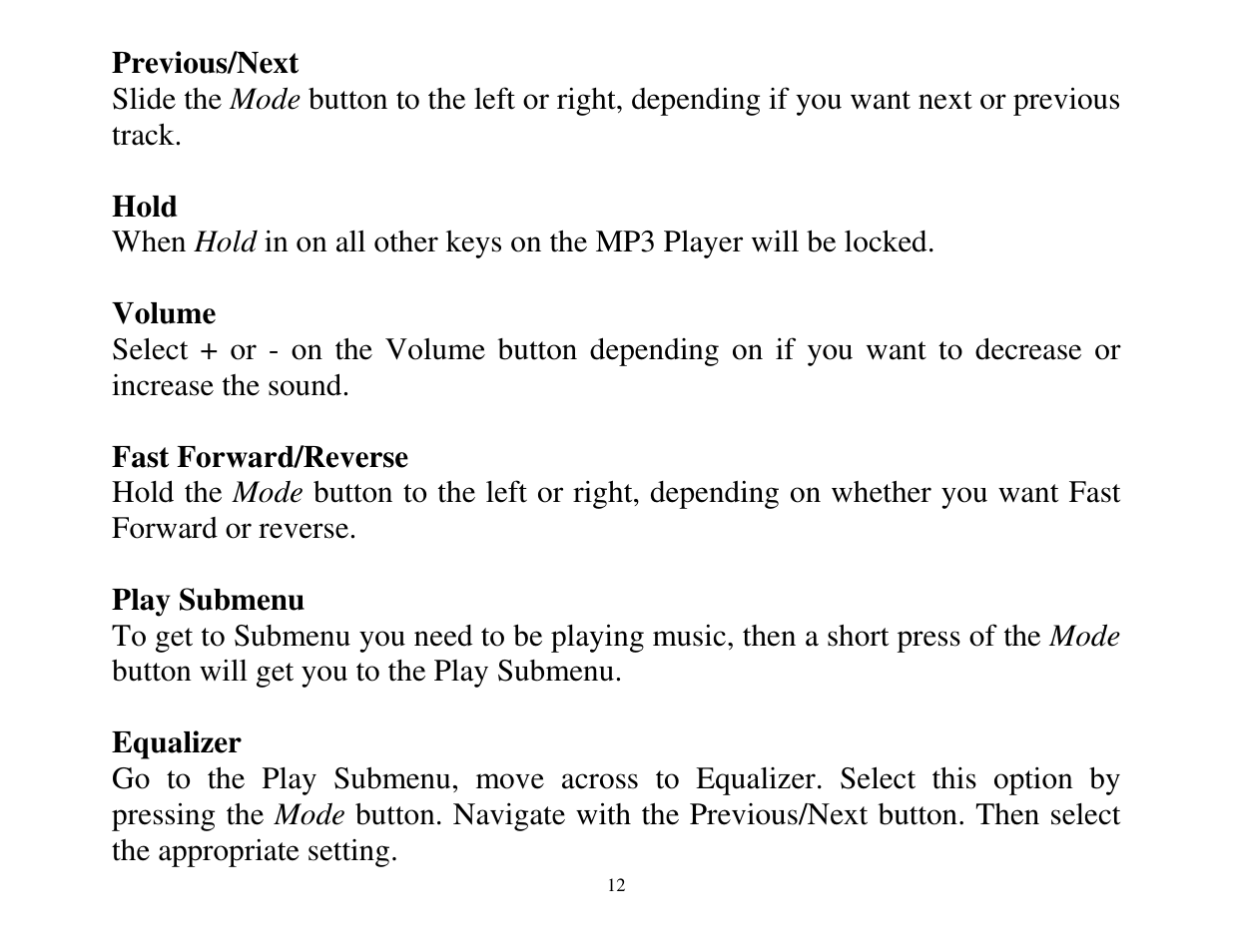 ATMT LITE MP3 User Manual | Page 12 / 23