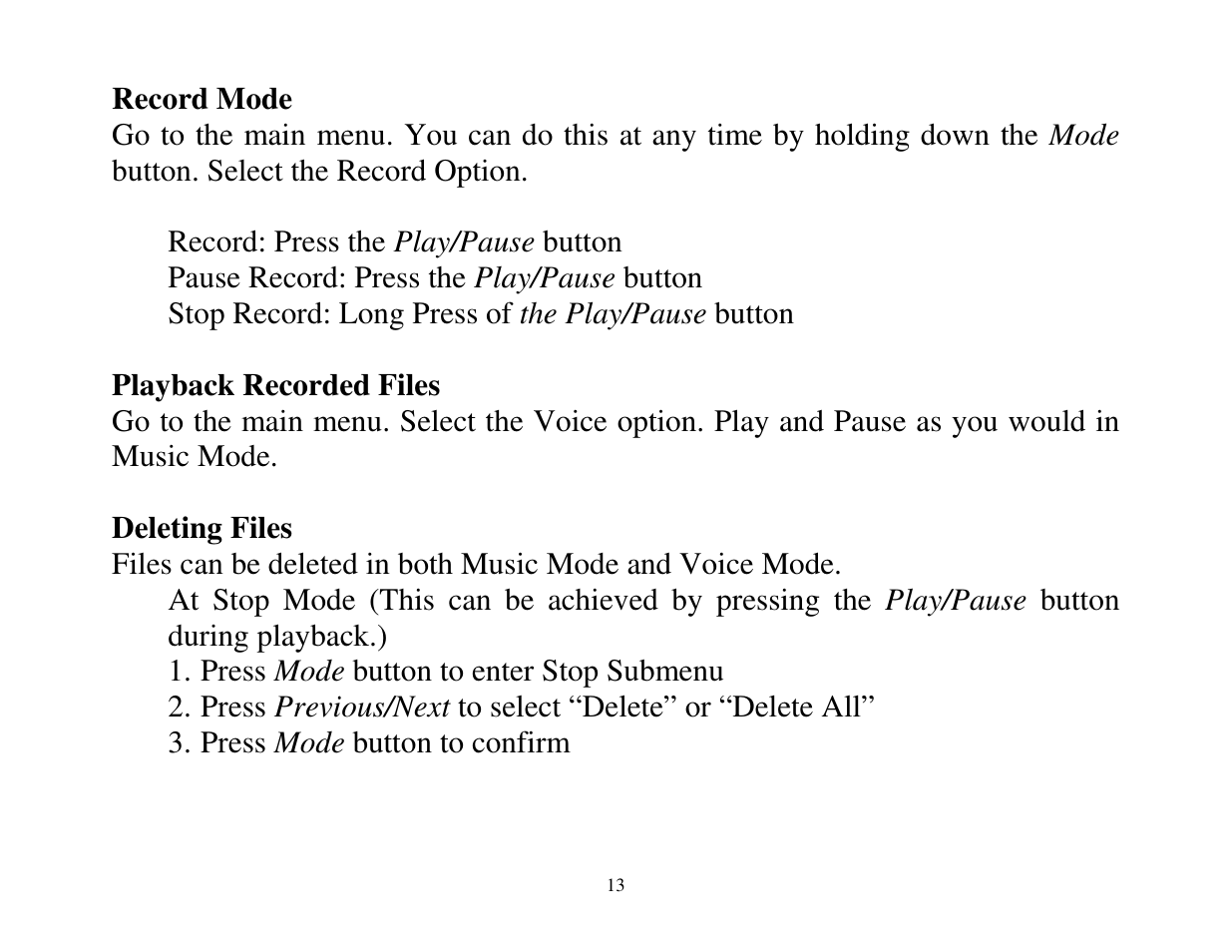 ATMT LITE MP3 User Manual | Page 13 / 23