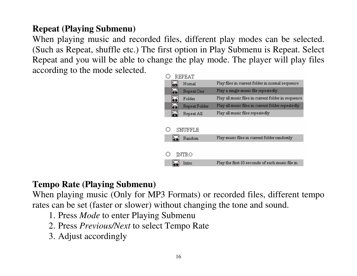 ATMT LITE MP3 User Manual | Page 16 / 23