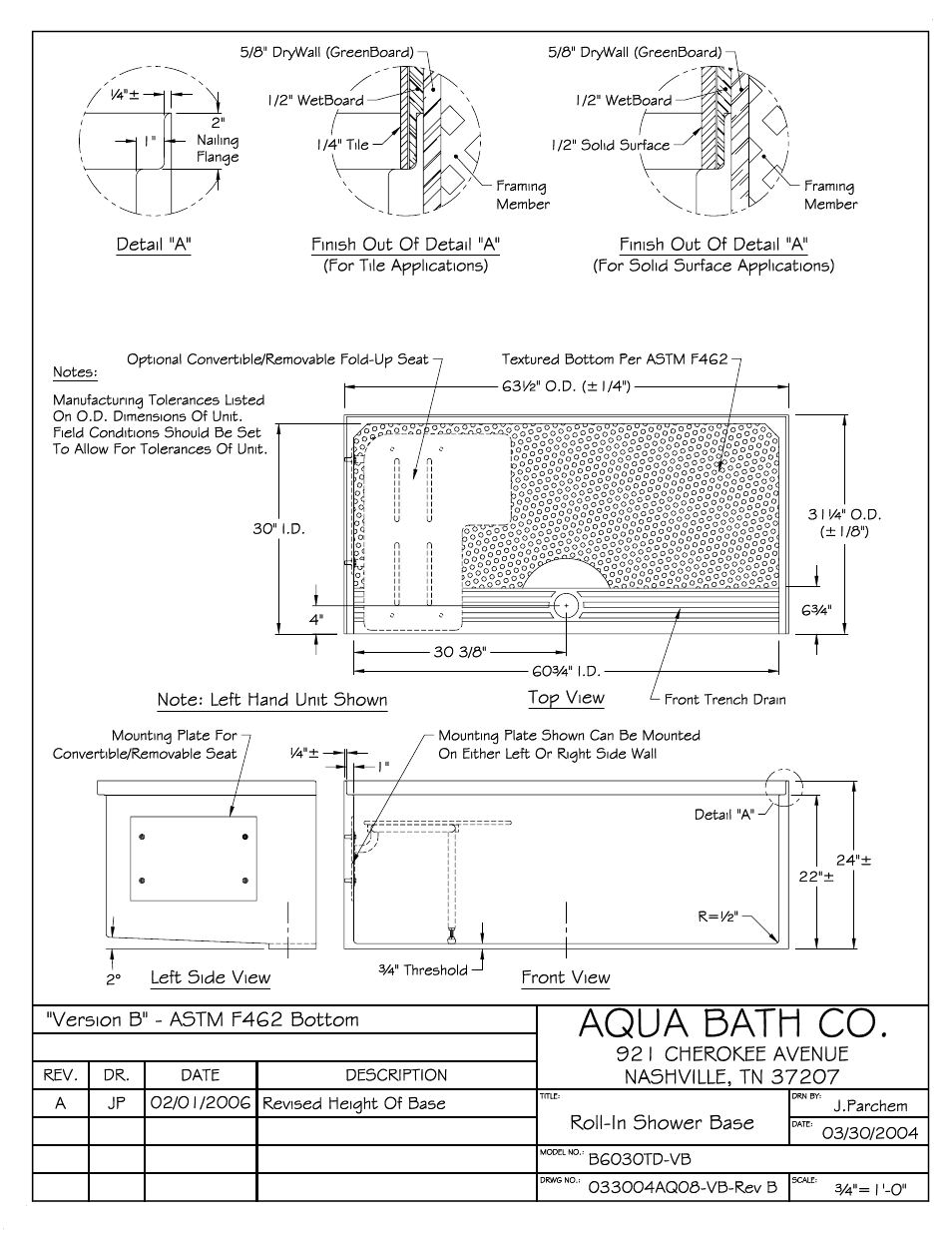 Aqua Bath B6030TD User Manual | Page 3 / 3
