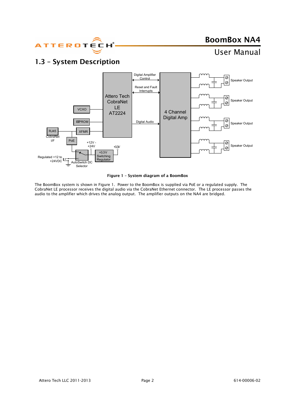 Boombox na4, User manual, 3 – system description | Attero Tech BoomBox NA4 User Manual | Page 6 / 15