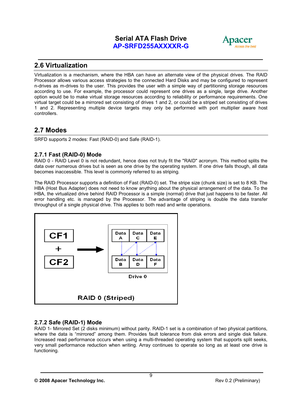 6 virtualization, 7 modes | Apacer Technology AP-SRFD255AXXXXR-G User Manual | Page 9 / 18