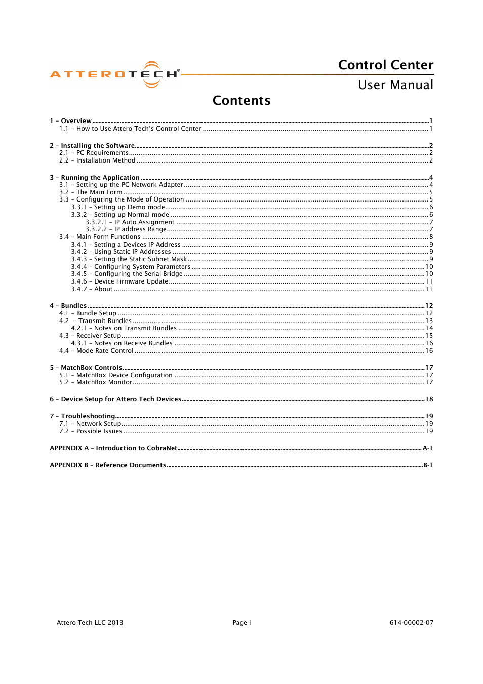Attero Tech Control Center User Manual | Page 2 / 25