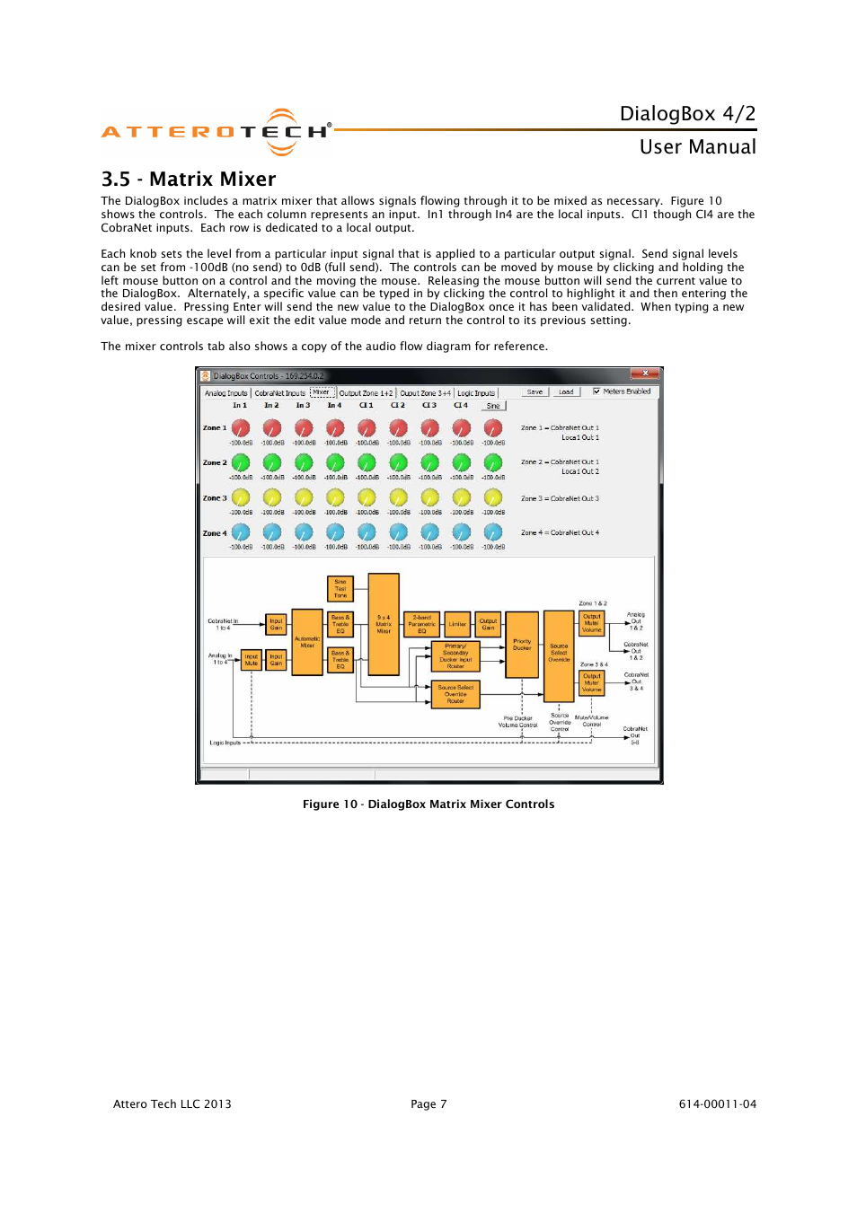 Dialogbox 4/2, User manual, 5 - matrix mixer | Attero Tech DialogBox User Manual | Page 12 / 21