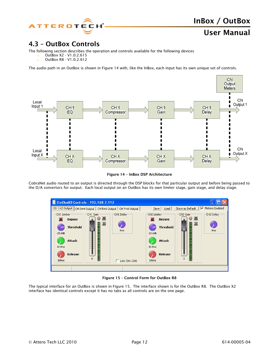 Inbox / outbox user manual, 3 – outbox controls | Attero Tech InBox/OutBox User Manual | Page 17 / 38