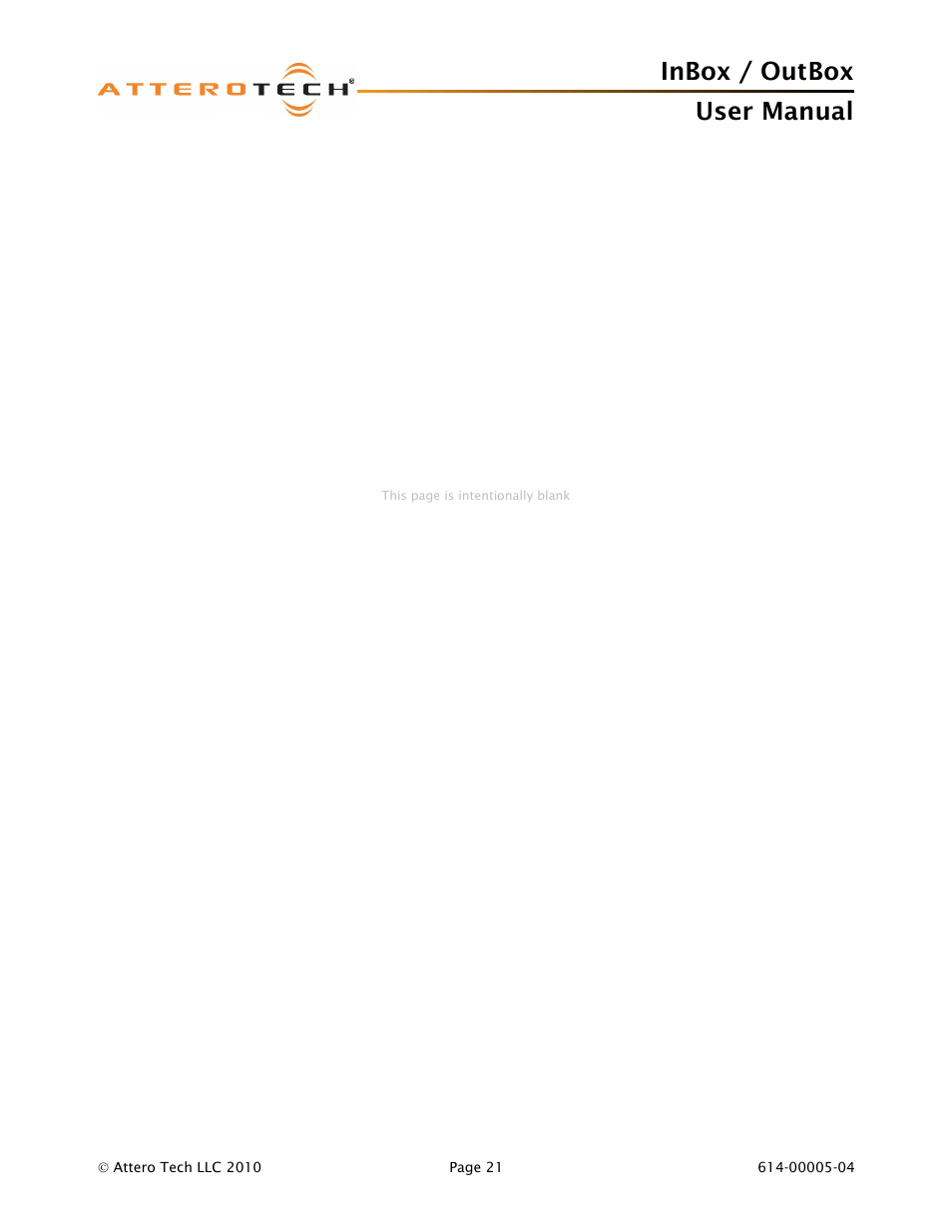 Inbox / outbox user manual | Attero Tech InBox/OutBox User Manual | Page 26 / 38