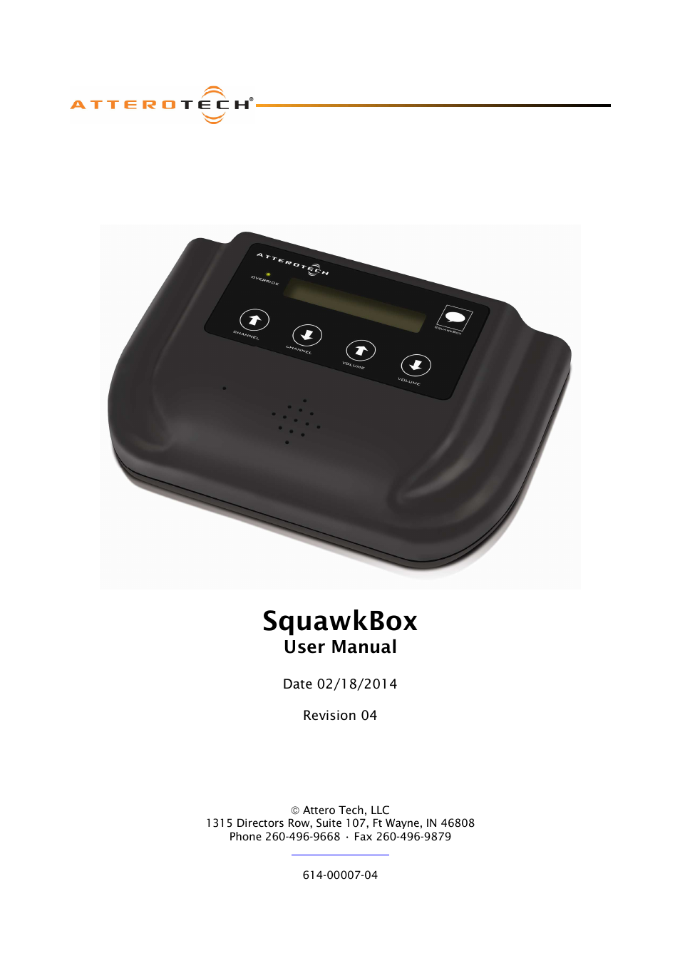 Attero Tech SquawkBox User Manual | 20 pages