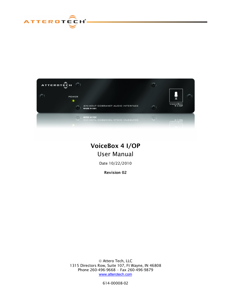 Attero Tech Box 4 I/OP User Manual | 24 pages