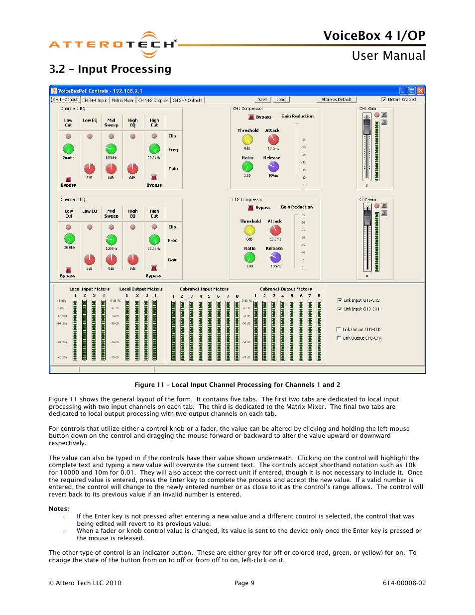 Voicebox 4 i/op user manual, 2 – input processing | Attero Tech Box 4 I/OP User Manual | Page 13 / 24