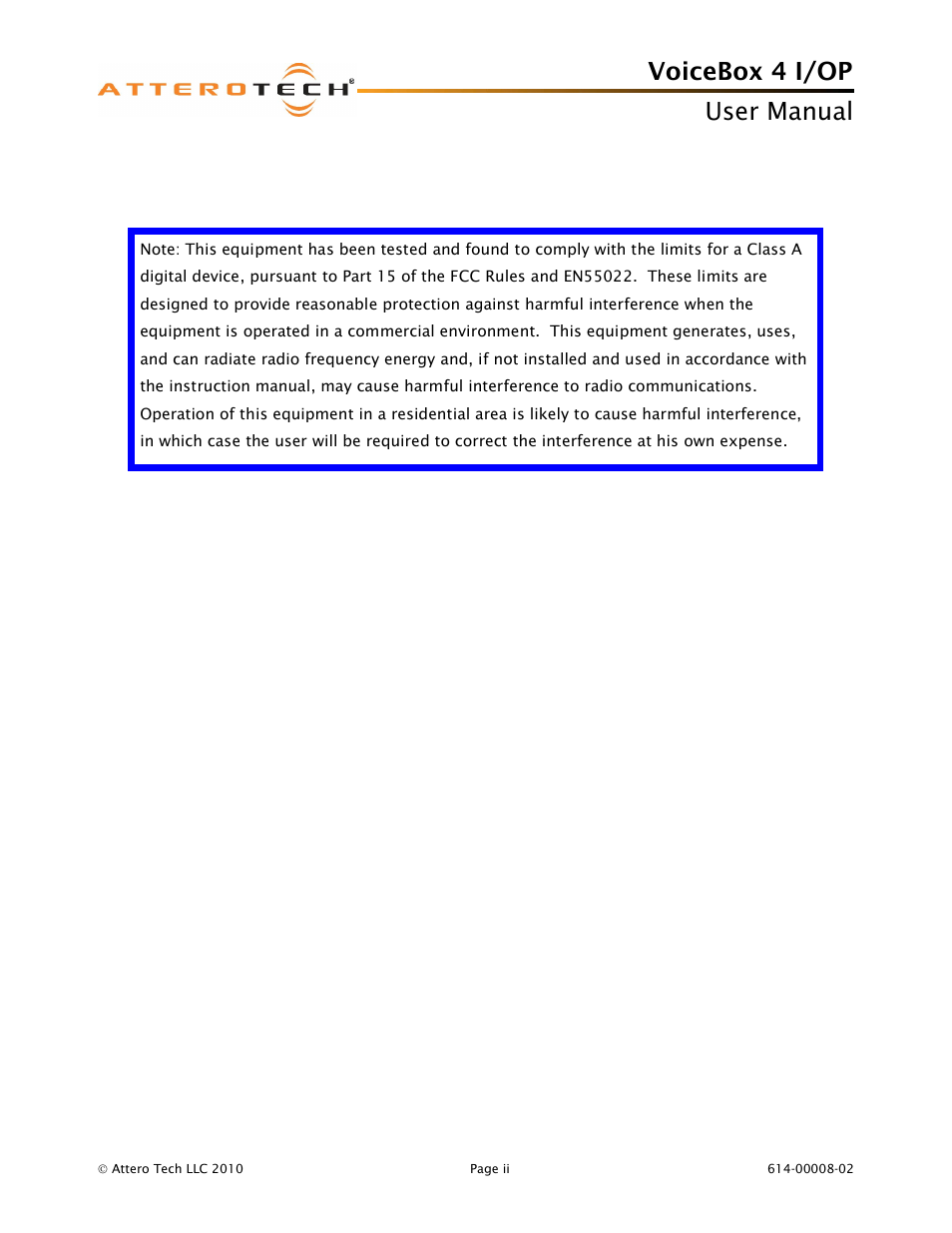 Voicebox 4 i/op user manual | Attero Tech Box 4 I/OP User Manual | Page 3 / 24