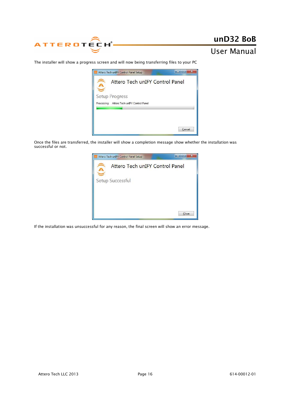 Und32 bob, User manual | Attero Tech unD32 BoB User Manual | Page 17 / 22