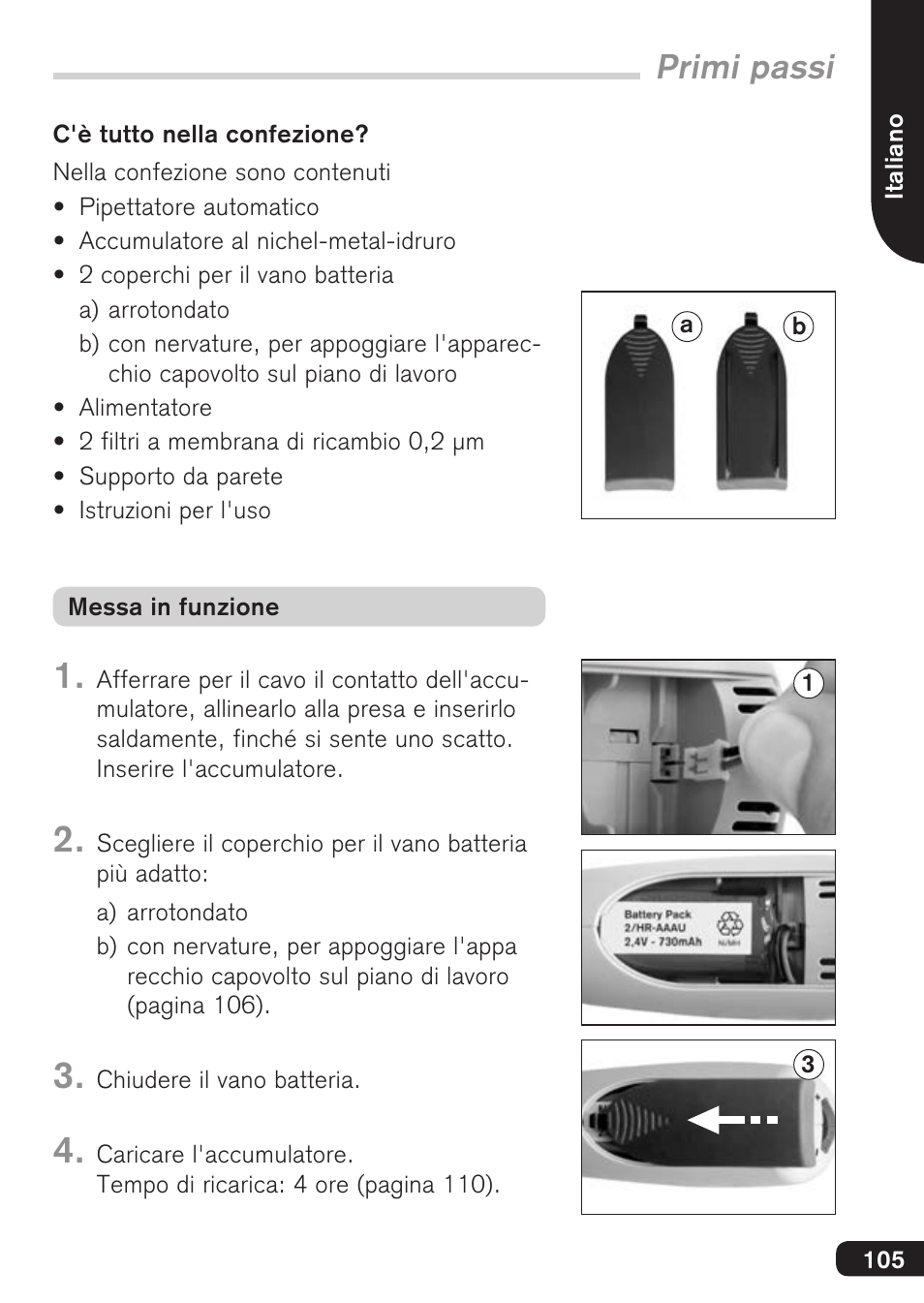 Primi passi | BrandTech Scientific accu-jetpro User Manual | Page 105 / 124