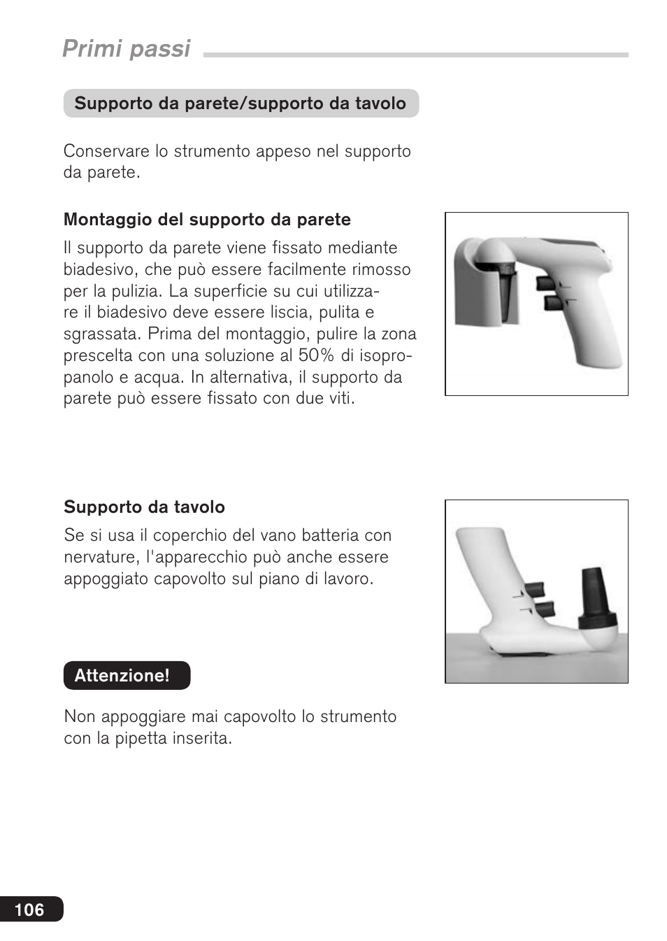 Primi passi | BrandTech Scientific accu-jetpro User Manual | Page 106 / 124