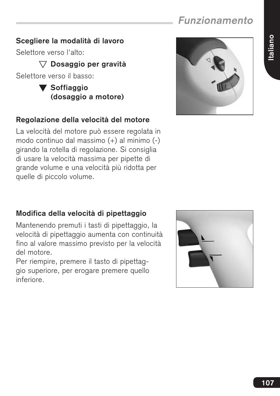Funzionamento | BrandTech Scientific accu-jetpro User Manual | Page 107 / 124