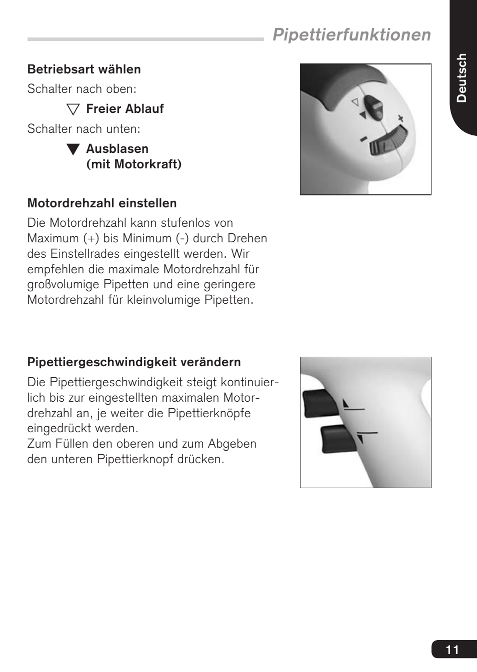 Pipettierfunktionen | BrandTech Scientific accu-jetpro User Manual | Page 11 / 124