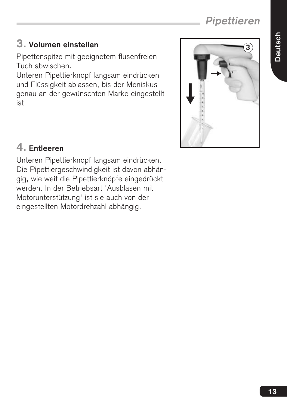 Pipettieren | BrandTech Scientific accu-jetpro User Manual | Page 13 / 124