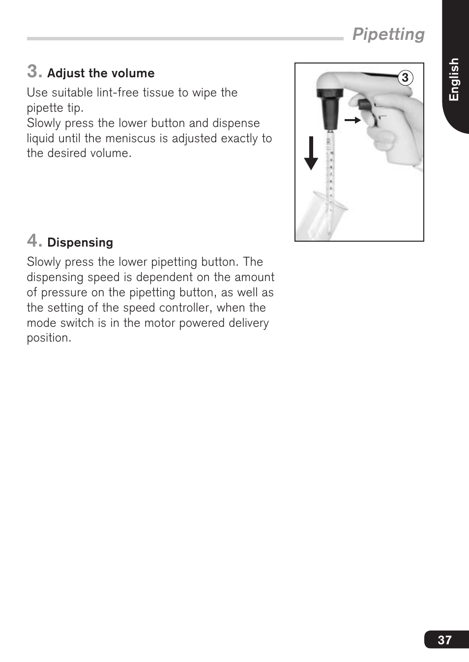 Pipetting | BrandTech Scientific accu-jetpro User Manual | Page 37 / 124