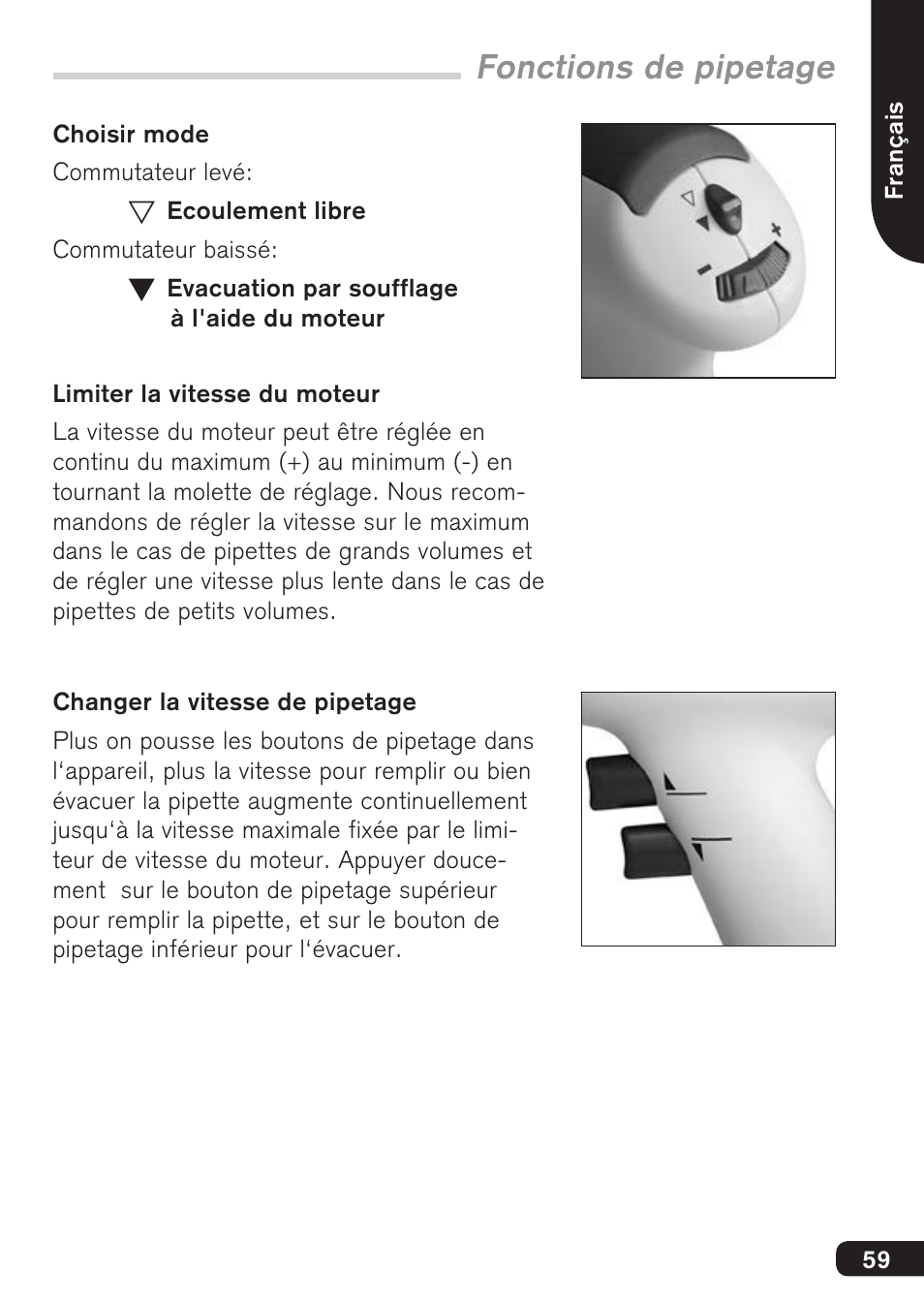 Fonctions de pipetage | BrandTech Scientific accu-jetpro User Manual | Page 59 / 124