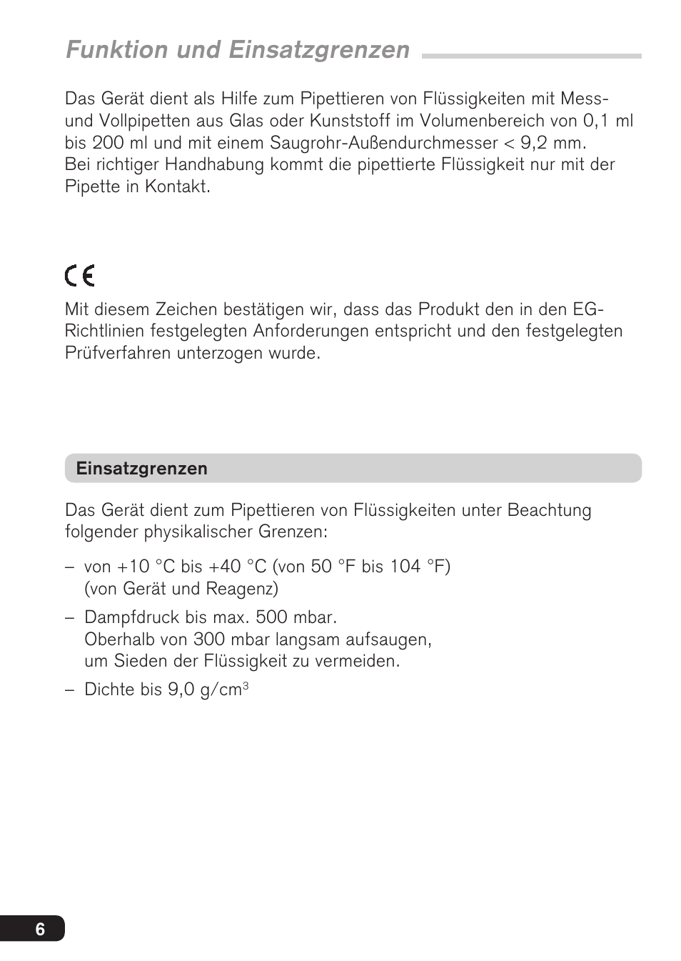 Funktion und einsatzgrenzen | BrandTech Scientific accu-jetpro User Manual | Page 6 / 124