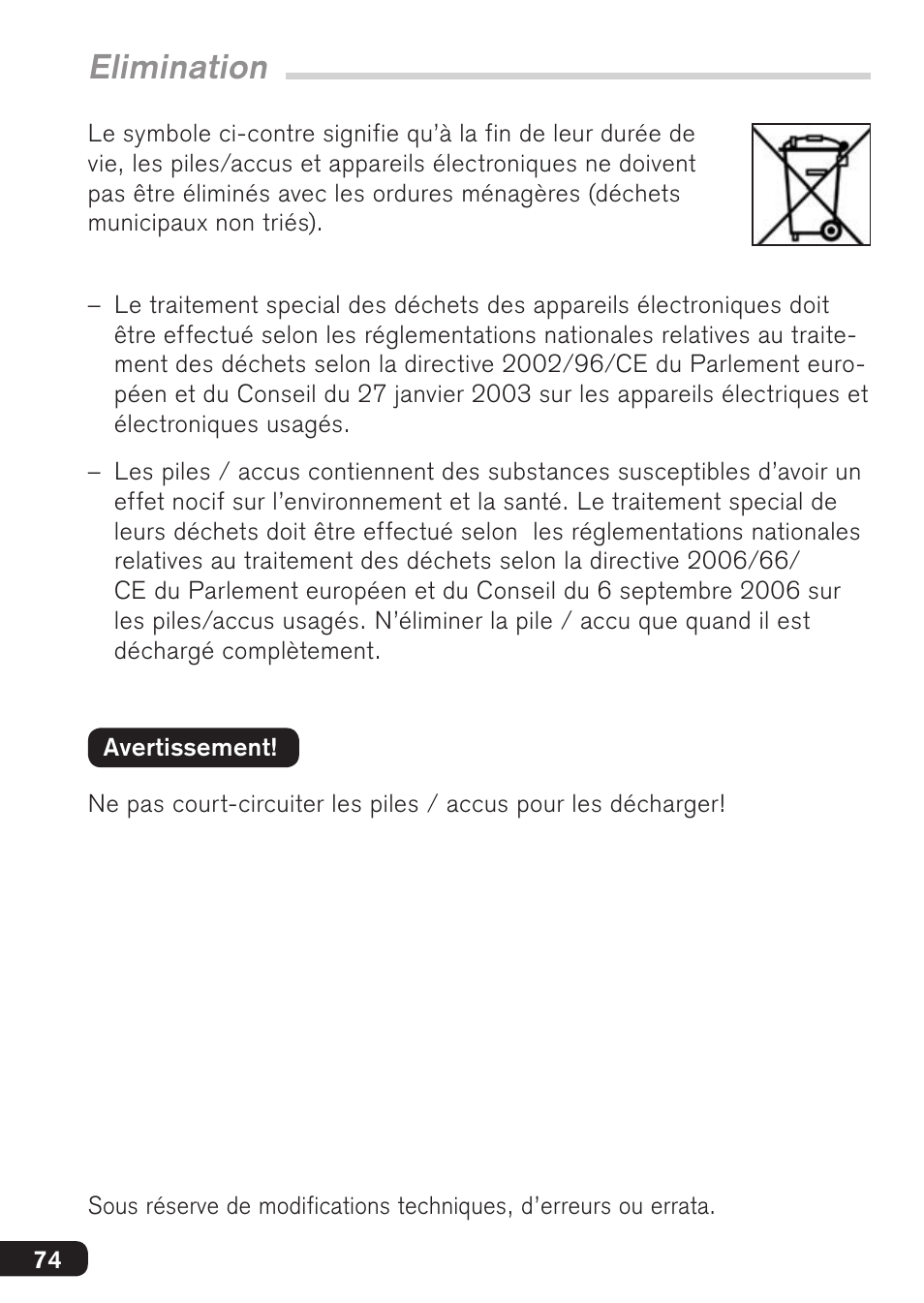 Elimination | BrandTech Scientific accu-jetpro User Manual | Page 74 / 124