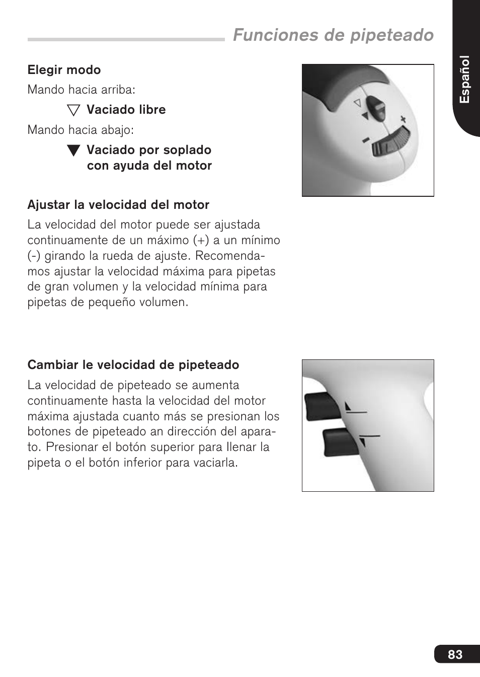 Funciones de pipeteado | BrandTech Scientific accu-jetpro User Manual | Page 83 / 124