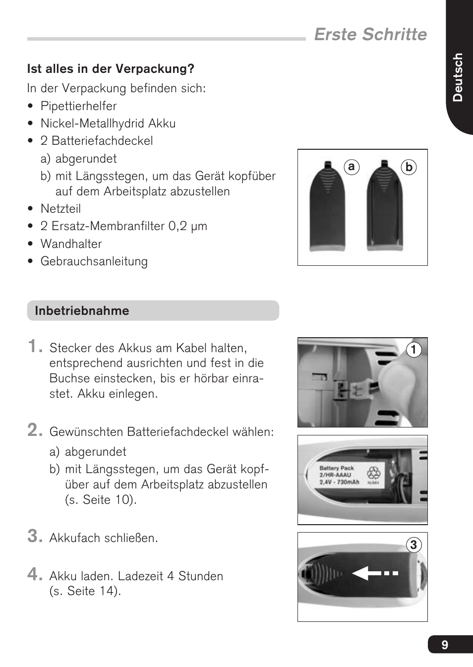 Erste schritte | BrandTech Scientific accu-jetpro User Manual | Page 9 / 124