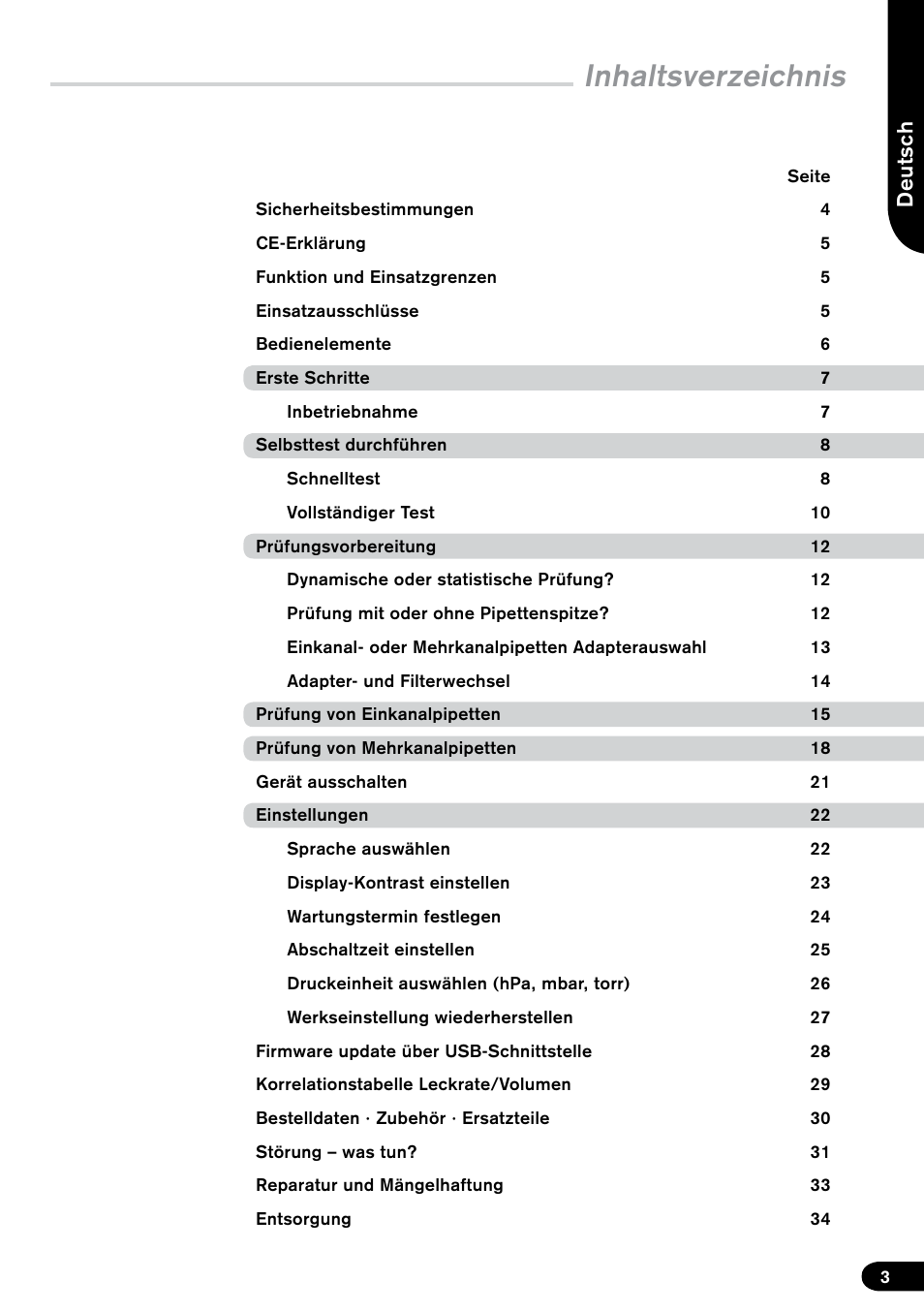 BrandTech Scientific PLT unit Pipette Leak Testing Unit User Manual | Page 3 / 132