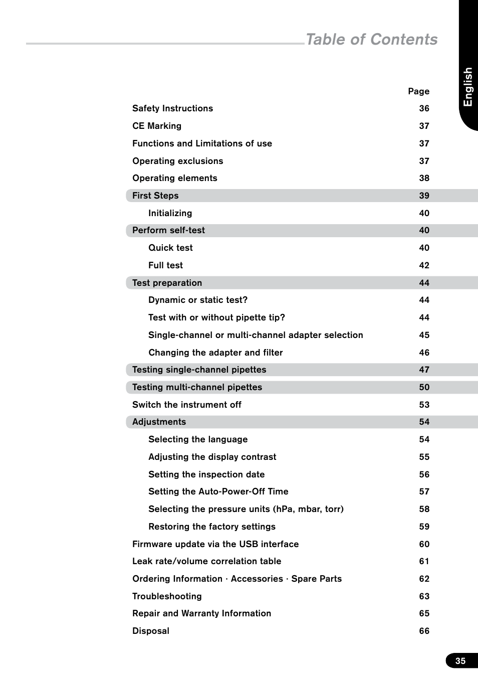 BrandTech Scientific PLT unit Pipette Leak Testing Unit User Manual | Page 35 / 132