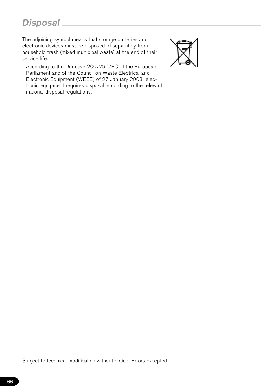 Disposal | BrandTech Scientific PLT unit Pipette Leak Testing Unit User Manual | Page 66 / 132