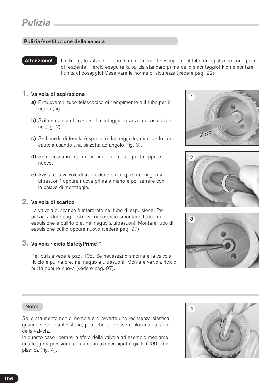 Pulizia | BrandTech Scientific Dispensette TA User Manual | Page 106 / 114