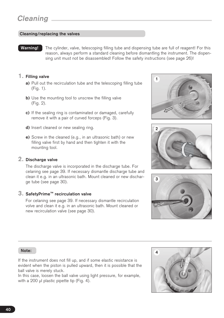 Cleaning | BrandTech Scientific Dispensette TA User Manual | Page 40 / 114