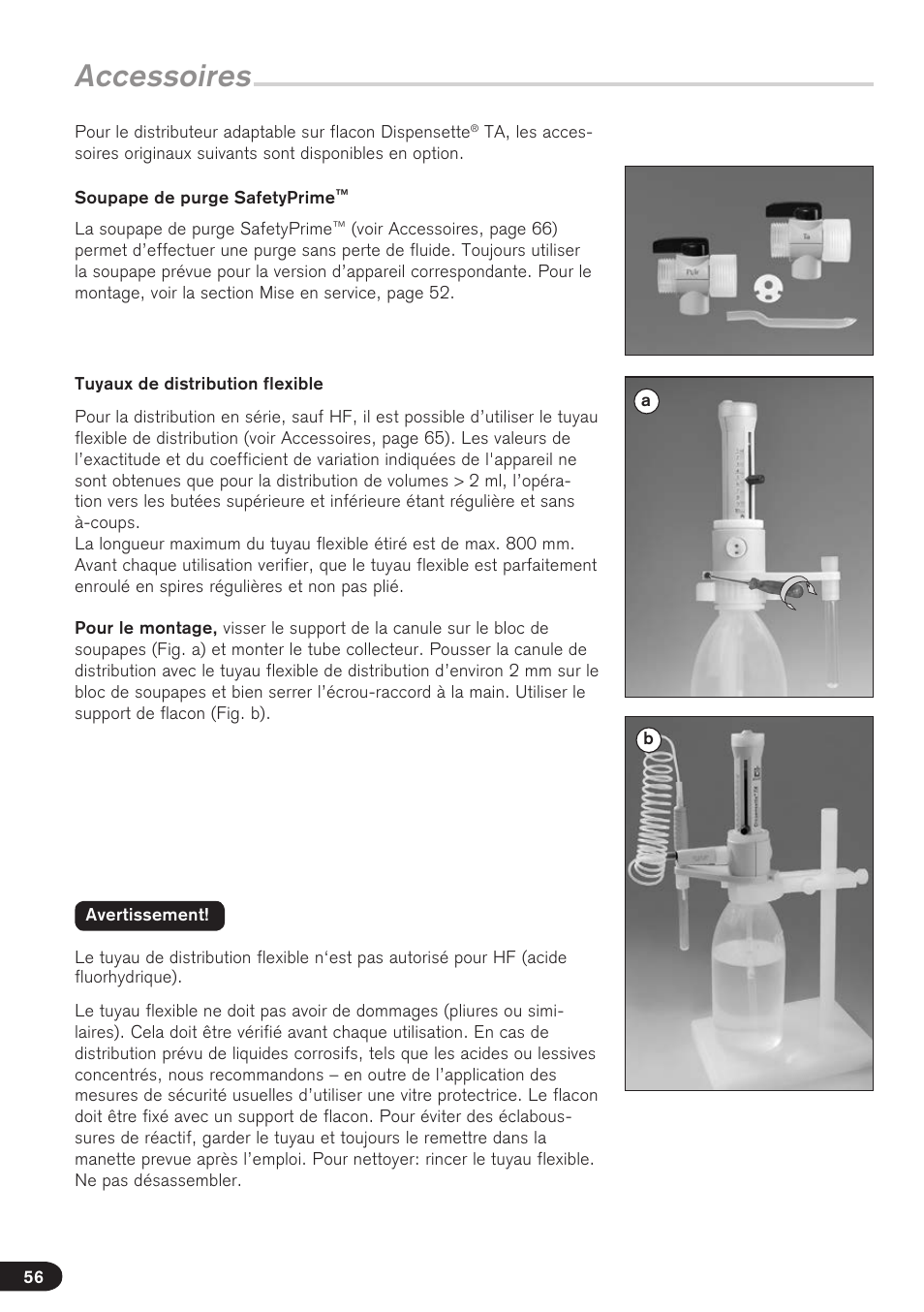 Accessoires | BrandTech Scientific Dispensette TA User Manual | Page 56 / 114