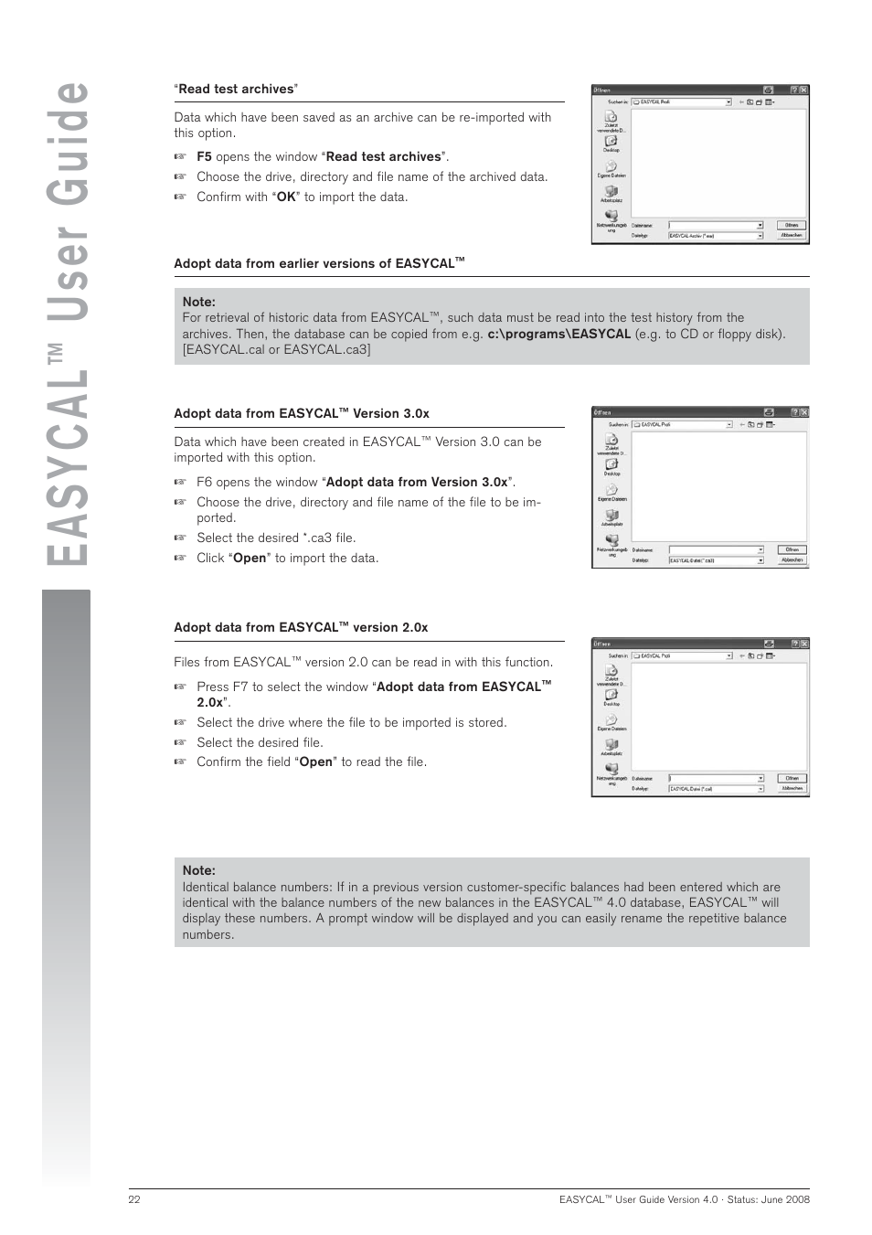 Easycal, User guide | BrandTech Scientific EASYCAL 4.0 User Manual | Page 22 / 36