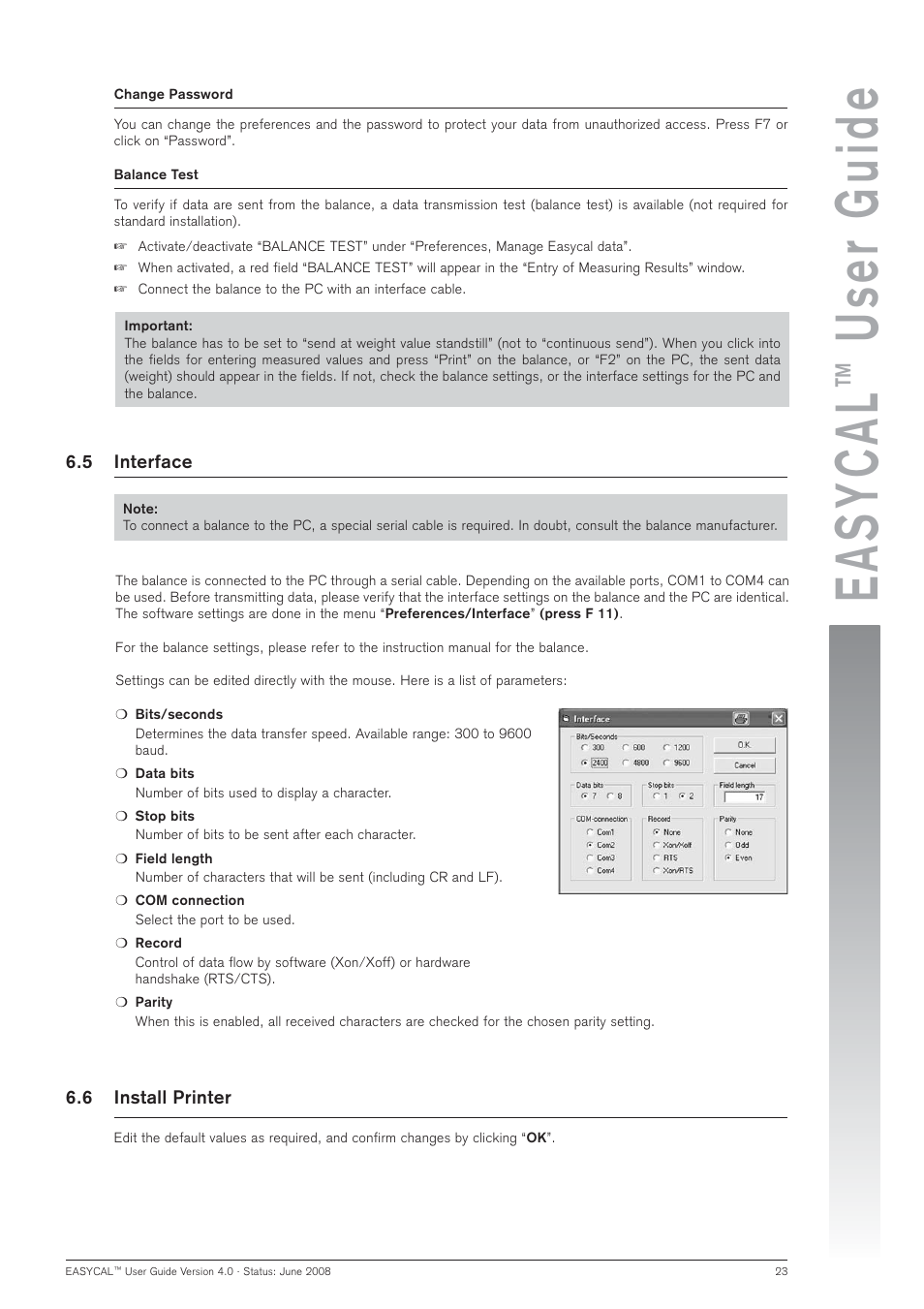 Easycal, User guide | BrandTech Scientific EASYCAL 4.0 User Manual | Page 23 / 36