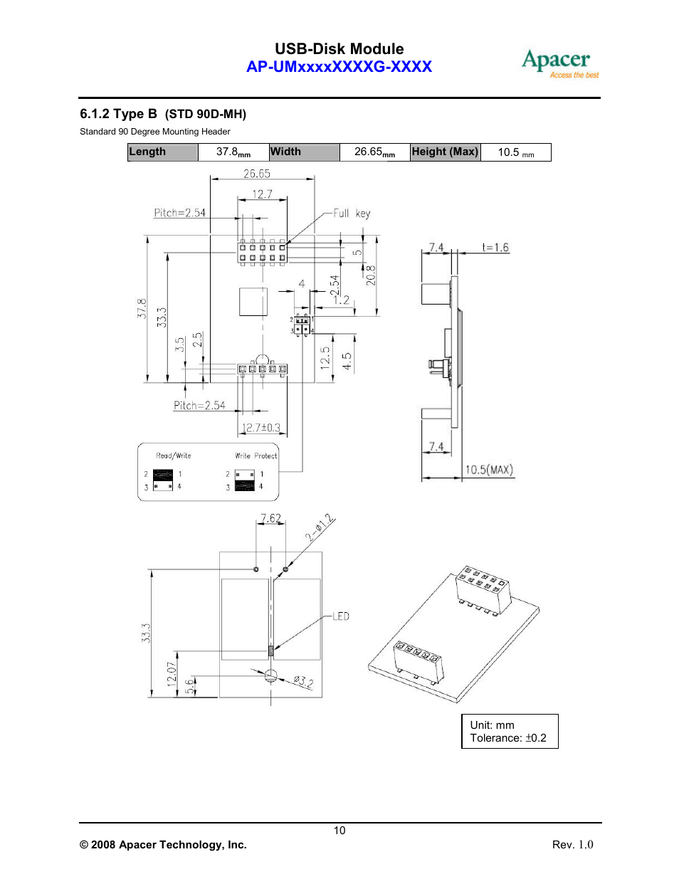 Apacer Technology USB-Disk Module Ⅱ User Manual | Page 10 / 19