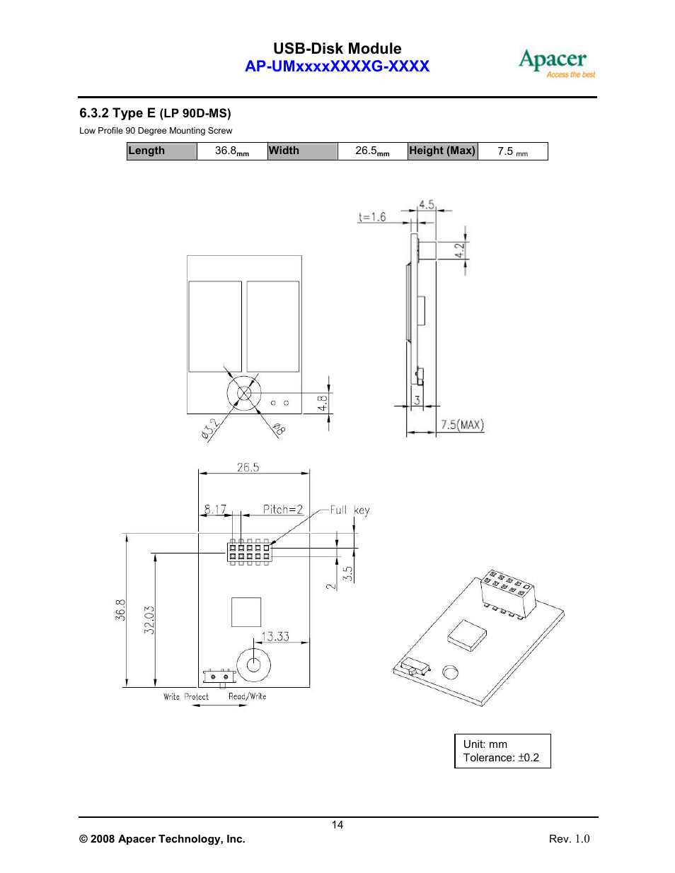 Apacer Technology USB-Disk Module Ⅱ User Manual | Page 14 / 19
