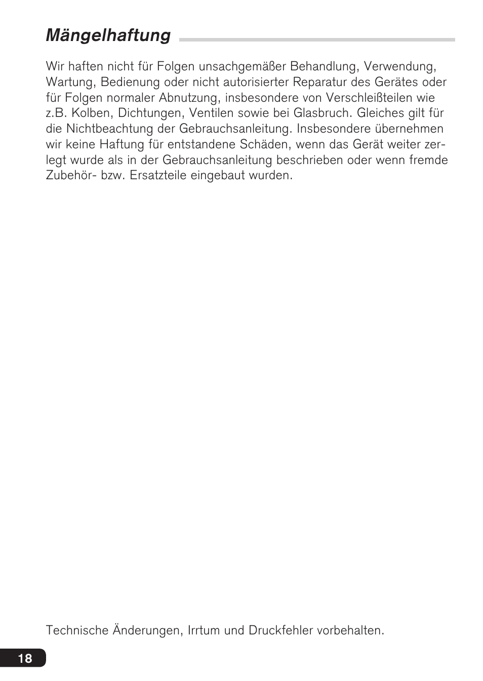 Mängelhaftung | BrandTech Scientific macro User Manual | Page 18 / 84